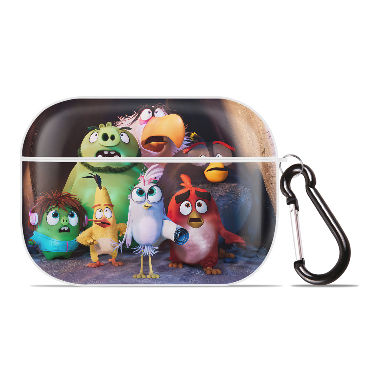 （画像用） Angry Birds アングリーバード 【AirPods Pro用】ハードシェル保護ケース 耐衝撃・防指紋・カラビナ付き商品仕様