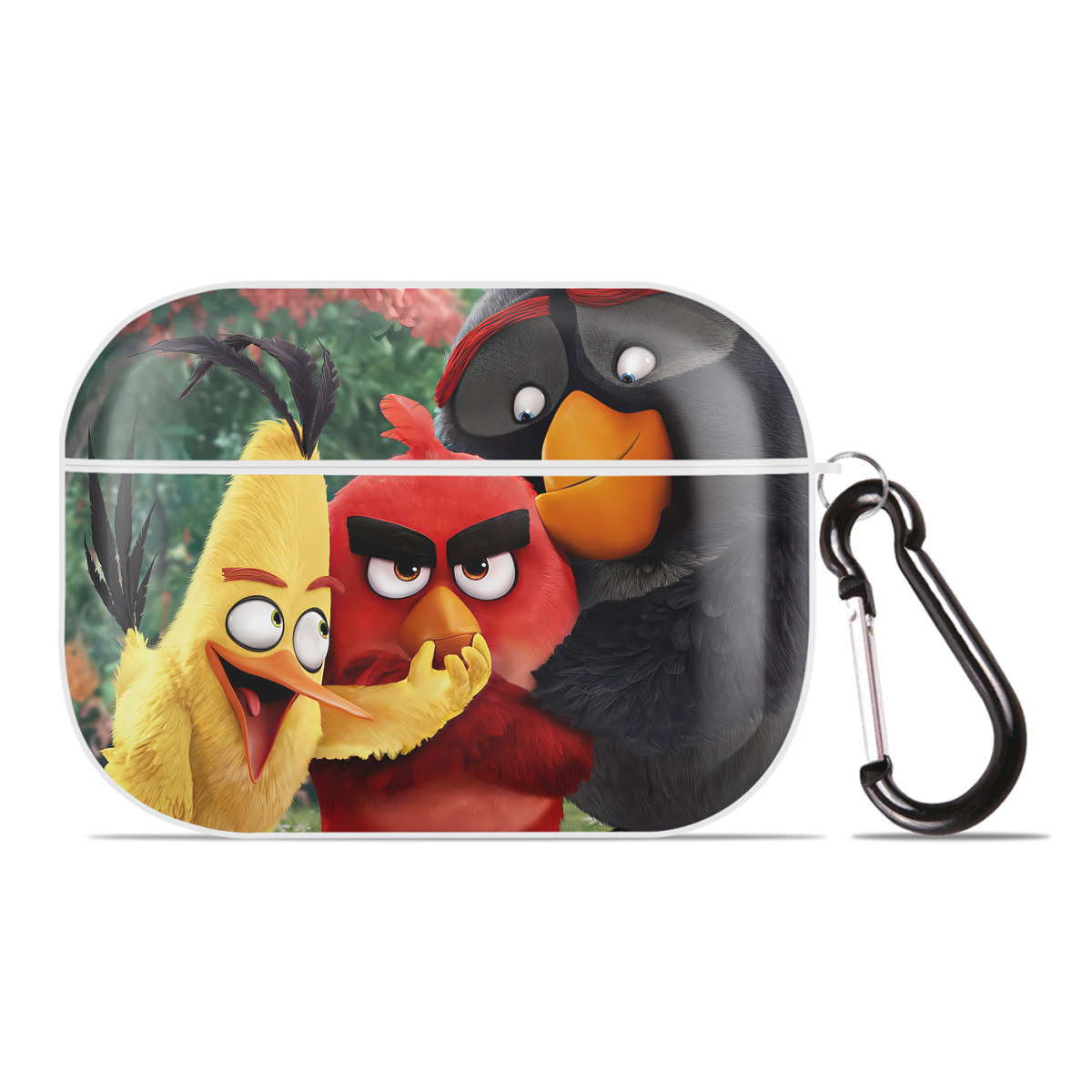 （画像用） Angry Birds アングリーバード 【AirPods Pro用】ハードシェル保護ケース 耐衝撃・防指紋・カラビナ付き商品仕様