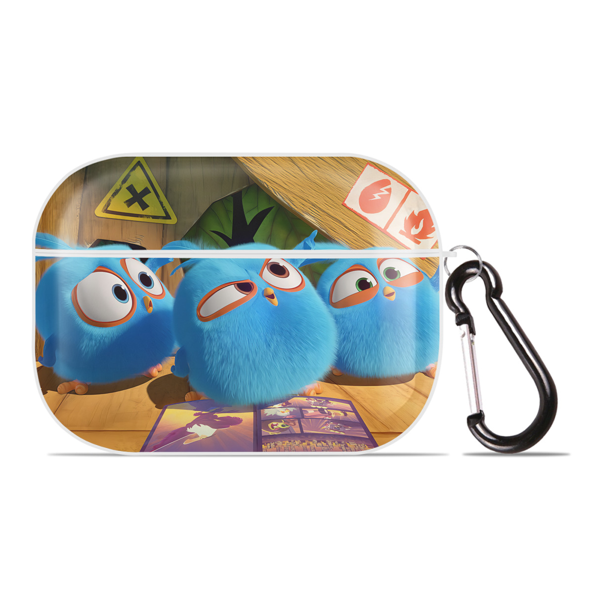（画像用） Angry Birds アングリーバード 【AirPods Pro用】ハードシェル保護ケース 耐衝撃・防指紋・カラビナ付き商品仕様