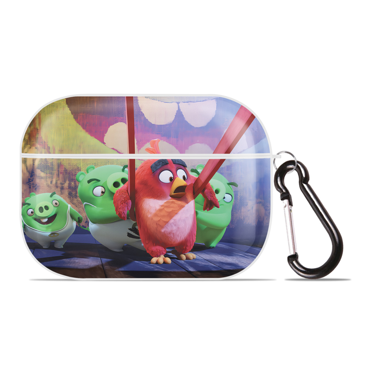 （画像用） Angry Birds アングリーバード 【AirPods Pro用】ハードシェル保護ケース 耐衝撃・防指紋・カラビナ付き商品仕様