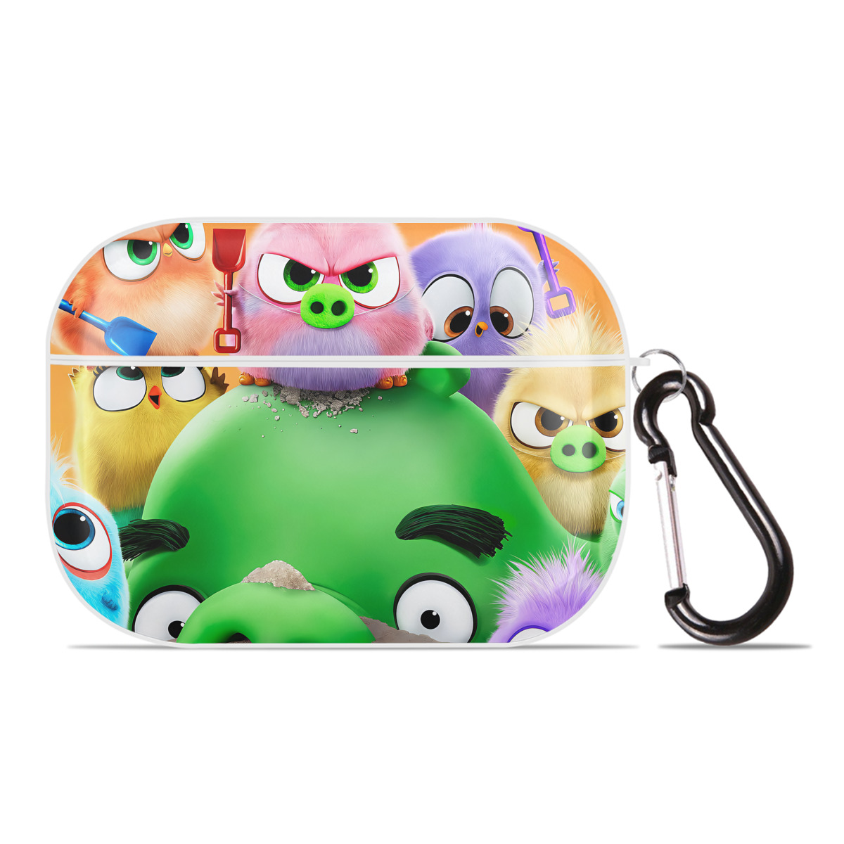 （画像用） Angry Birds アングリーバード 【AirPods Pro用】ハードシェル保護ケース 耐衝撃・防指紋・カラビナ付き商品仕様