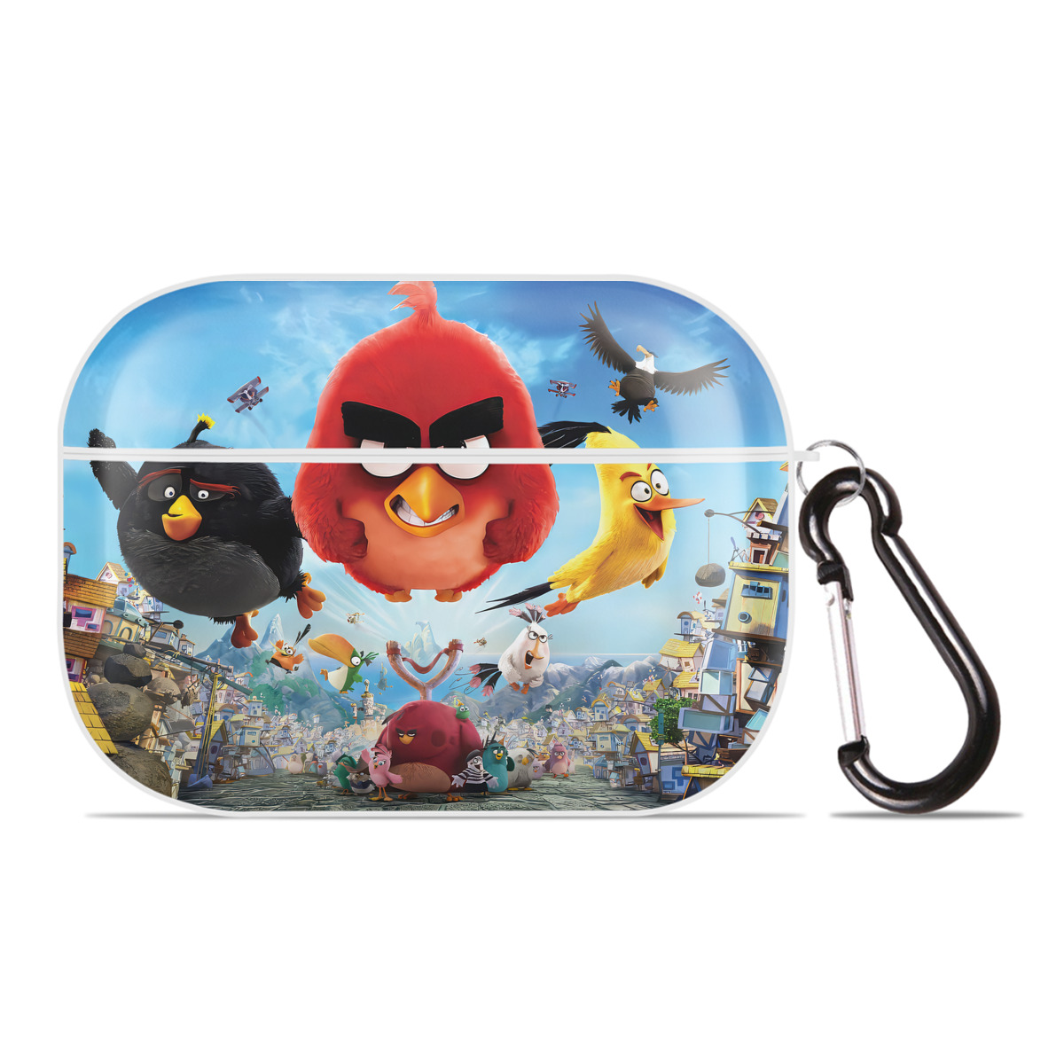 （画像用） Angry Birds アングリーバード 【AirPods Pro用】ハードシェル保護ケース 耐衝撃・防指紋・カラビナ付き商品仕様