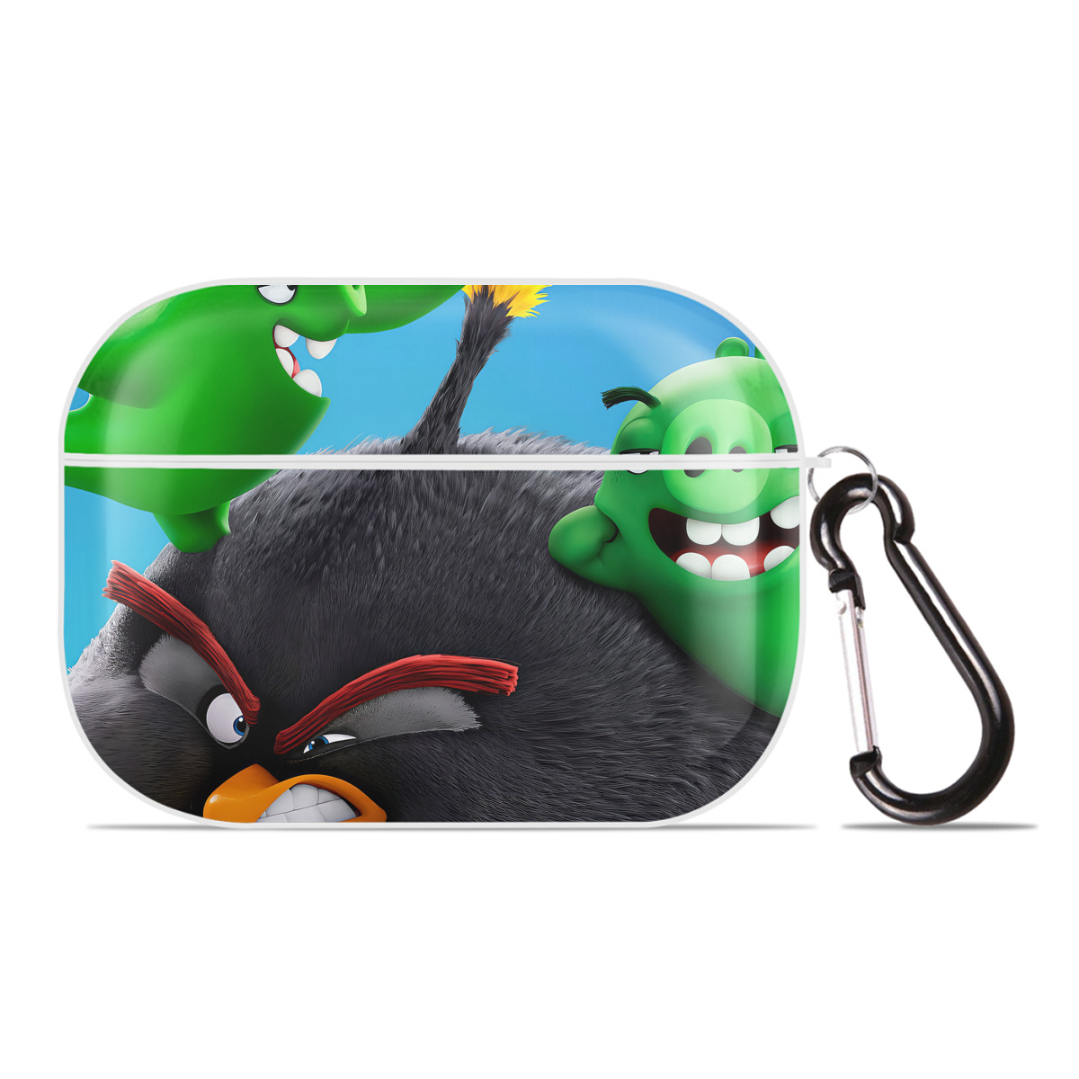 （画像用） Angry Birds アングリーバード 【AirPods Pro用】ハードシェル保護ケース 耐衝撃・防指紋・カラビナ付き商品仕様