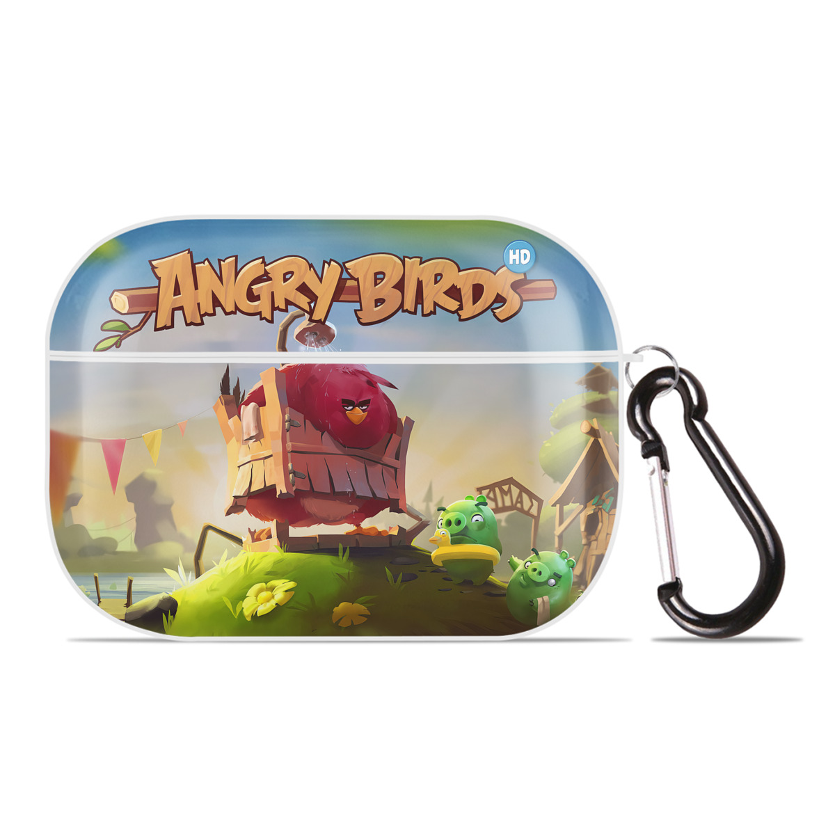 （画像用） Angry Birds アングリーバード 【AirPods Pro用】ハードシェル保護ケース 耐衝撃・防指紋・カラビナ付き商品仕様