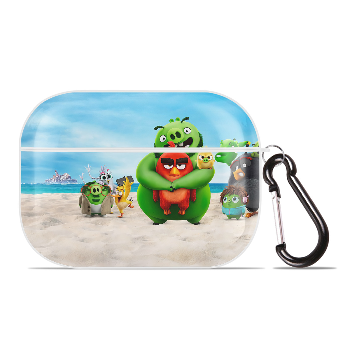 （画像用） Angry Birds アングリーバード 【AirPods Pro用】ハードシェル保護ケース 耐衝撃・防指紋・カラビナ付き商品仕様