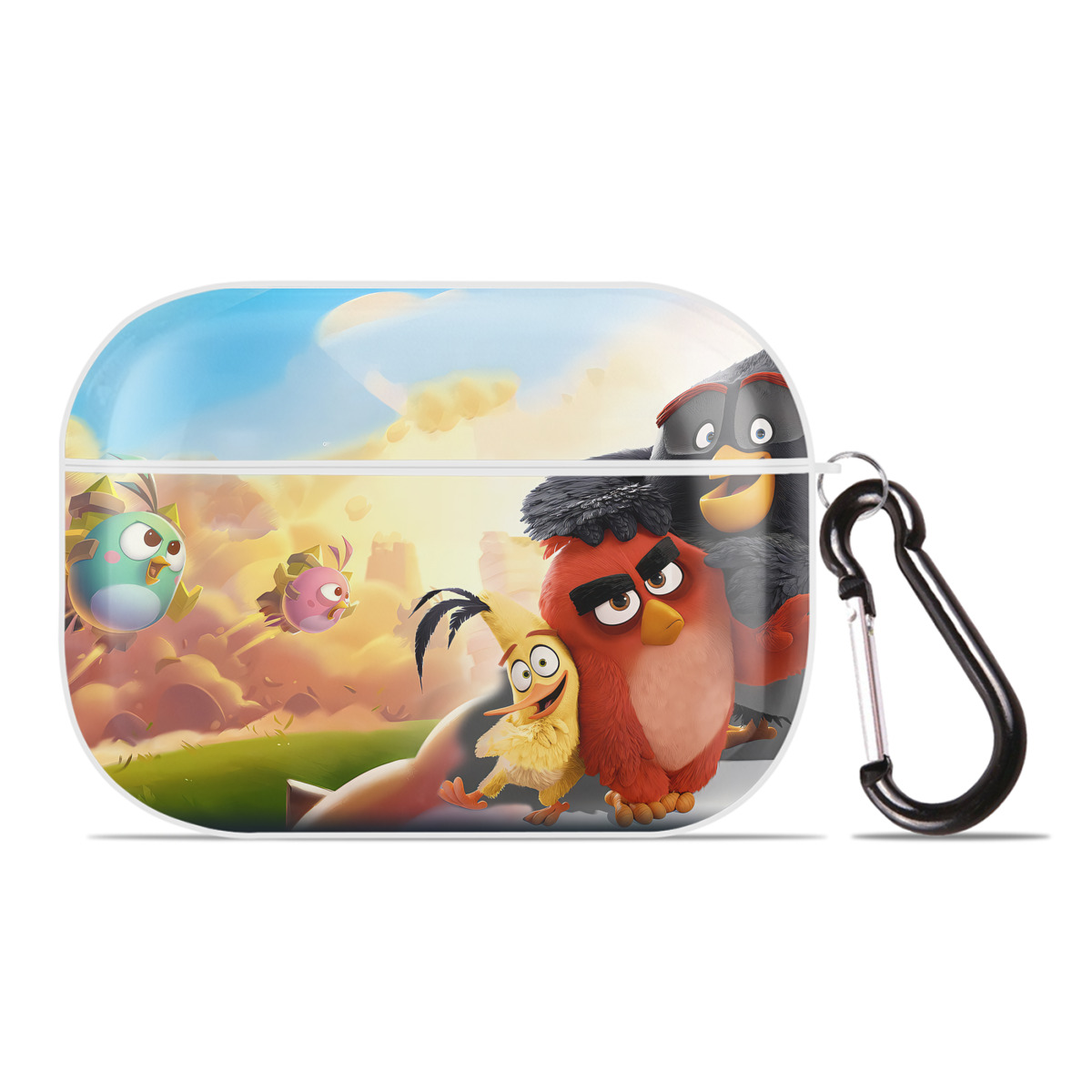 （画像用） Angry Birds アングリーバード 【AirPods Pro用】ハードシェル保護ケース 耐衝撃・防指紋・カラビナ付き商品仕様