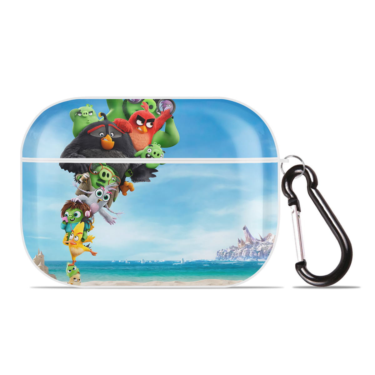（画像用） Angry Birds アングリーバード 【AirPods Pro用】ハードシェル保護ケース 耐衝撃・防指紋・カラビナ付き商品仕様
