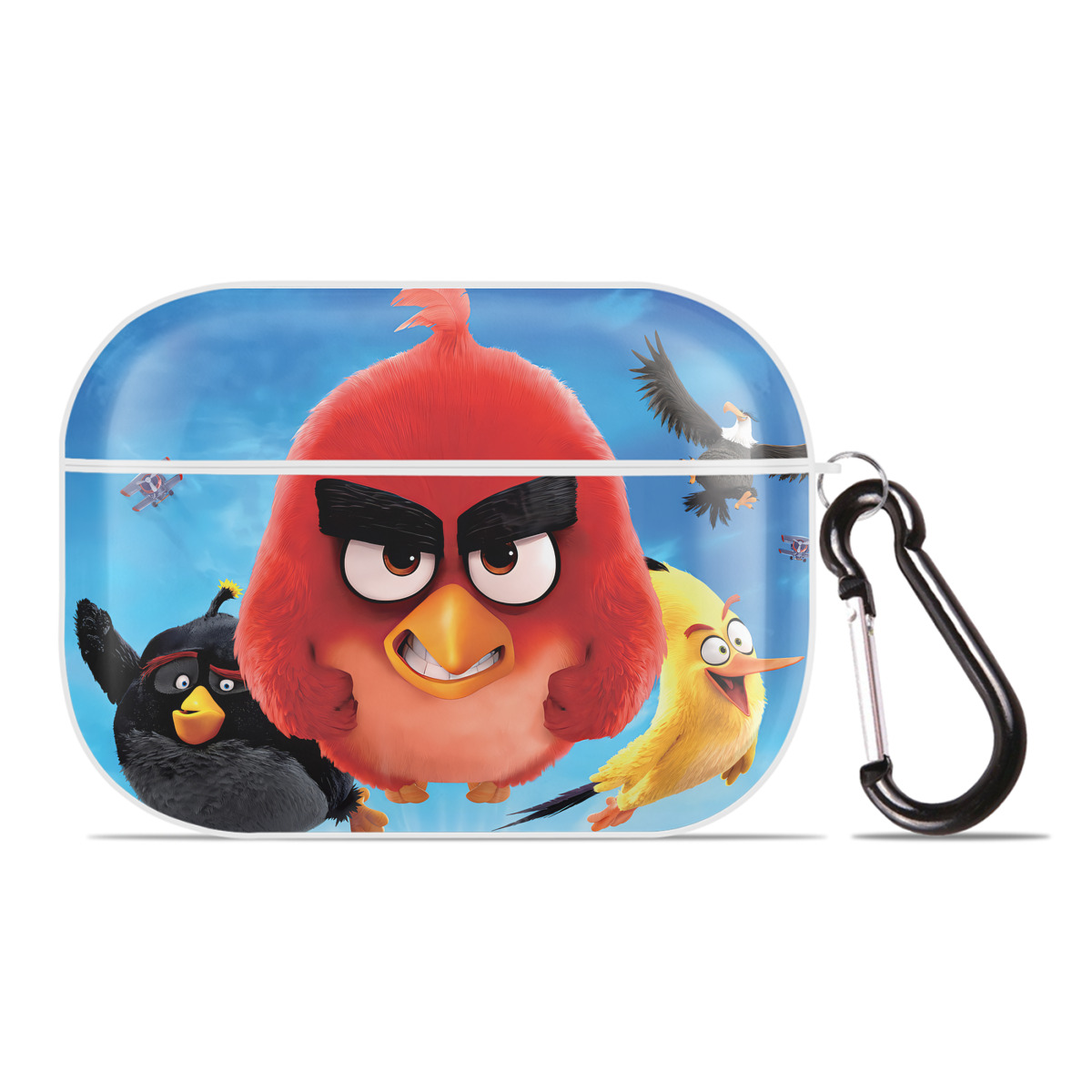 （画像用） Angry Birds アングリーバード 【AirPods Pro用】ハードシェル保護ケース 耐衝撃・防指紋・カラビナ付き商品仕様
