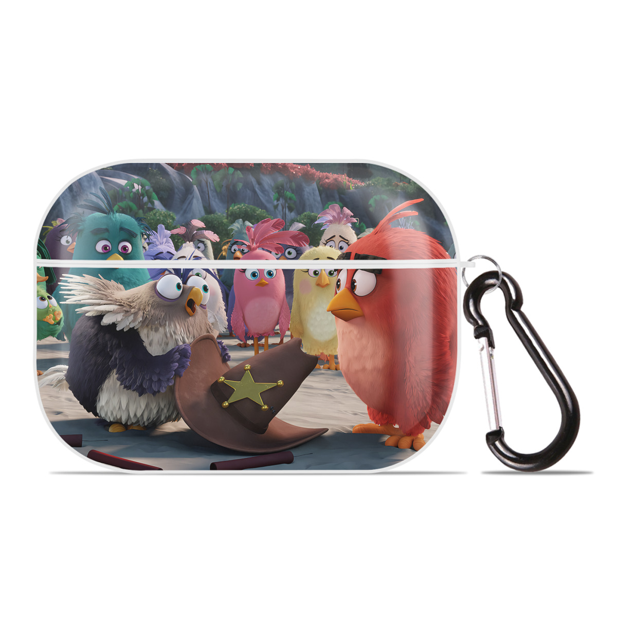 （画像用） Angry Birds アングリーバード 【AirPods Pro用】ハードシェル保護ケース 耐衝撃・防指紋・カラビナ付き商品仕様