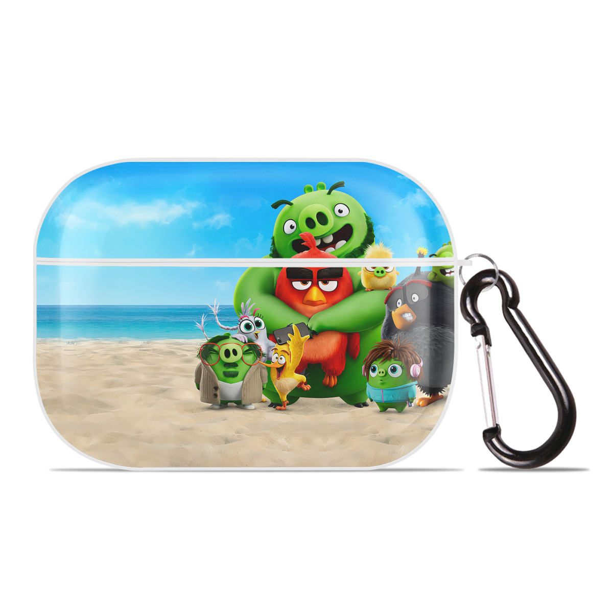 （画像用） Angry Birds アングリーバード 【AirPods Pro用】ハードシェル保護ケース 耐衝撃・防指紋・カラビナ付き商品仕様
