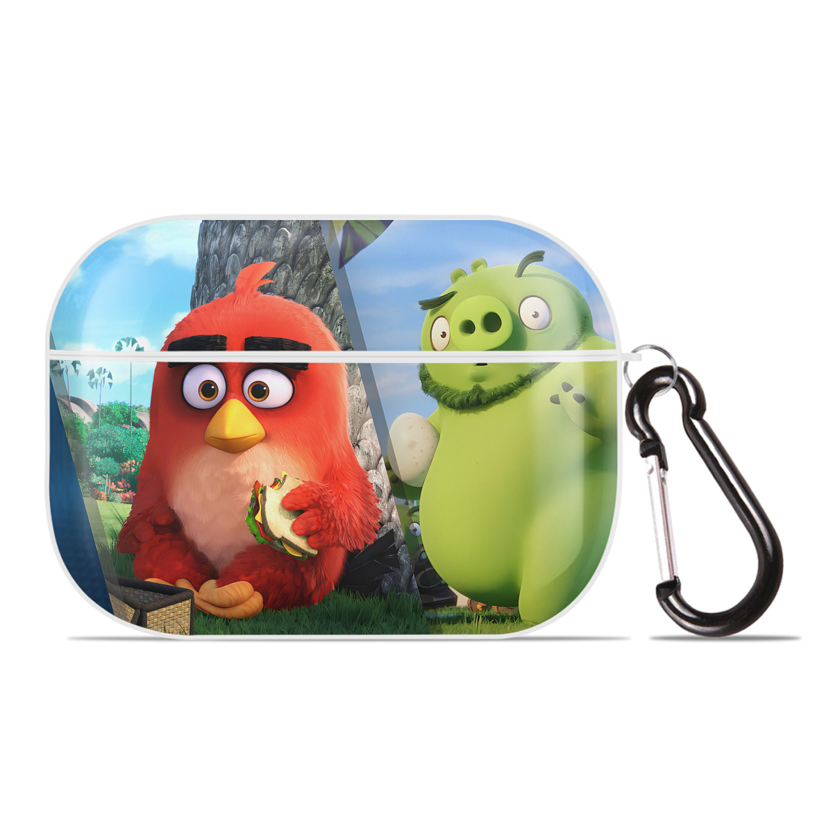 （画像用） Angry Birds アングリーバード 【AirPods Pro用】ハードシェル保護ケース 耐衝撃・防指紋・カラビナ付き商品仕様