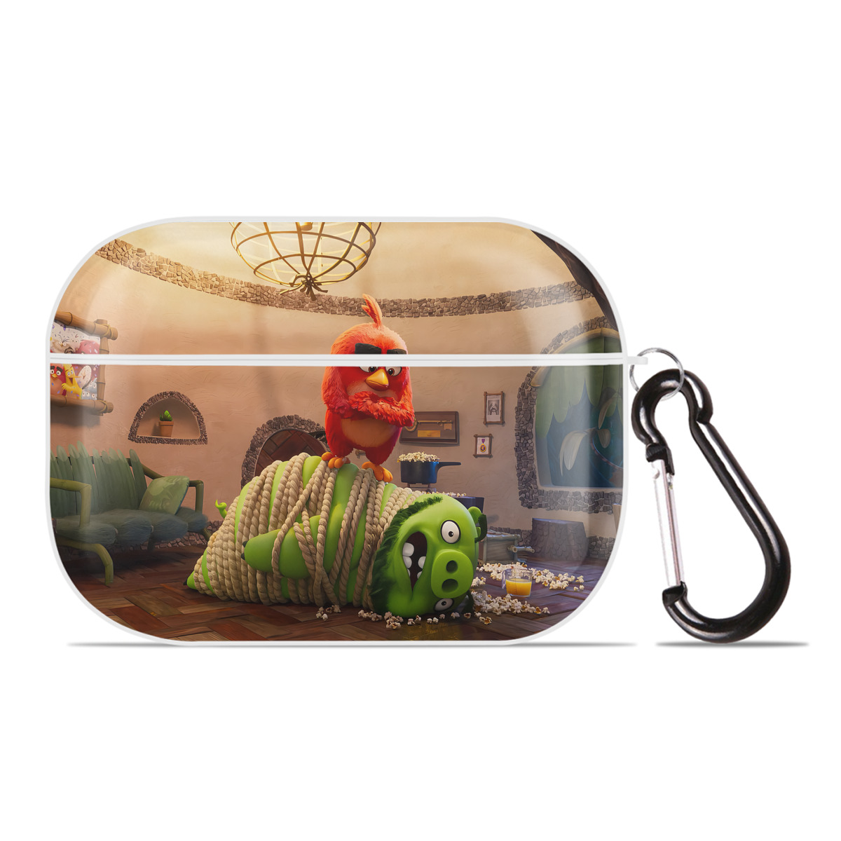 （画像用） Angry Birds アングリーバード 【AirPods Pro用】ハードシェル保護ケース 耐衝撃・防指紋・カラビナ付き商品仕様