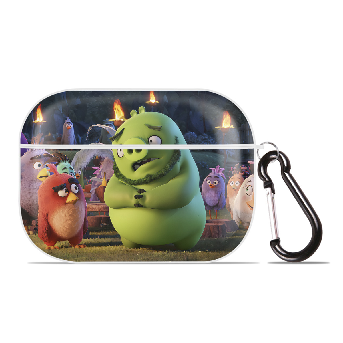 （画像用） Angry Birds アングリーバード 【AirPods Pro用】ハードシェル保護ケース 耐衝撃・防指紋・カラビナ付き商品仕様