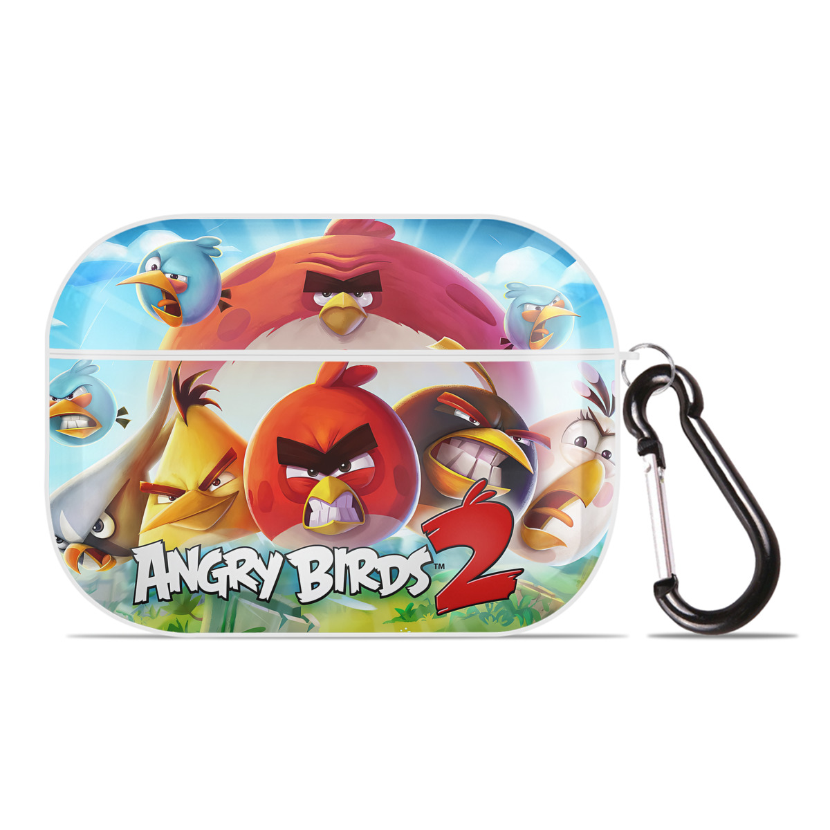 （画像用） Angry Birds アングリーバード 【AirPods Pro用】ハードシェル保護ケース 耐衝撃・防指紋・カラビナ付き商品仕様