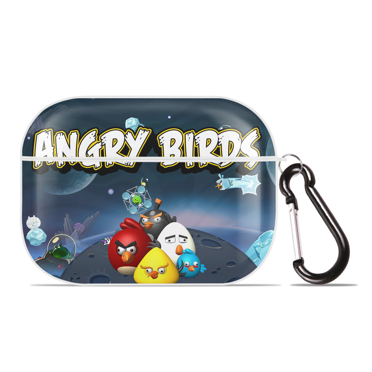 （画像用） Angry Birds アングリーバード 【AirPods Pro用】ハードシェル保護ケース 耐衝撃・防指紋・カラビナ付き商品仕様