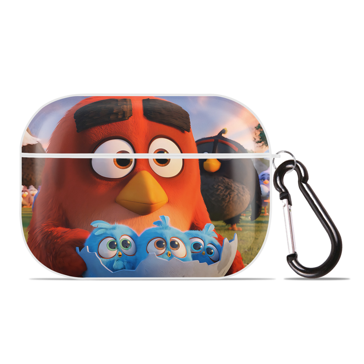（画像用） Angry Birds アングリーバード 【AirPods Pro用】ハードシェル保護ケース 耐衝撃・防指紋・カラビナ付き商品仕様