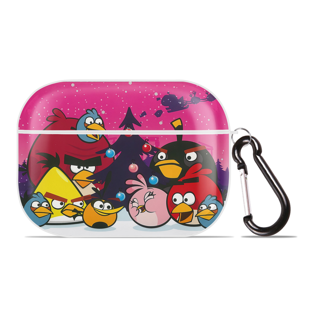 （画像用） Angry Birds アングリーバード 【AirPods Pro用】ハードシェル保護ケース 耐衝撃・防指紋・カラビナ付き商品仕様