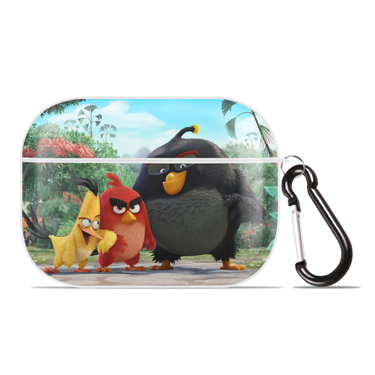 （画像用） Angry Birds アングリーバード 【AirPods Pro用】ハードシェル保護ケース 耐衝撃・防指紋・カラビナ付き商品仕様