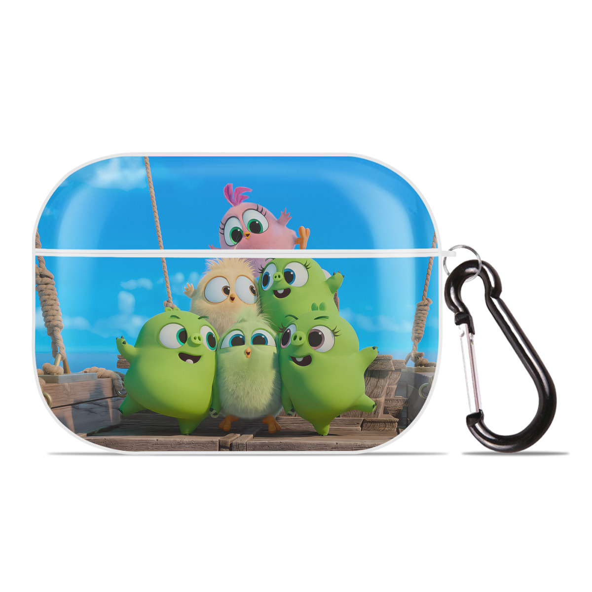 （画像用） Angry Birds アングリーバード 【AirPods Pro用】ハードシェル保護ケース 耐衝撃・防指紋・カラビナ付き商品仕様