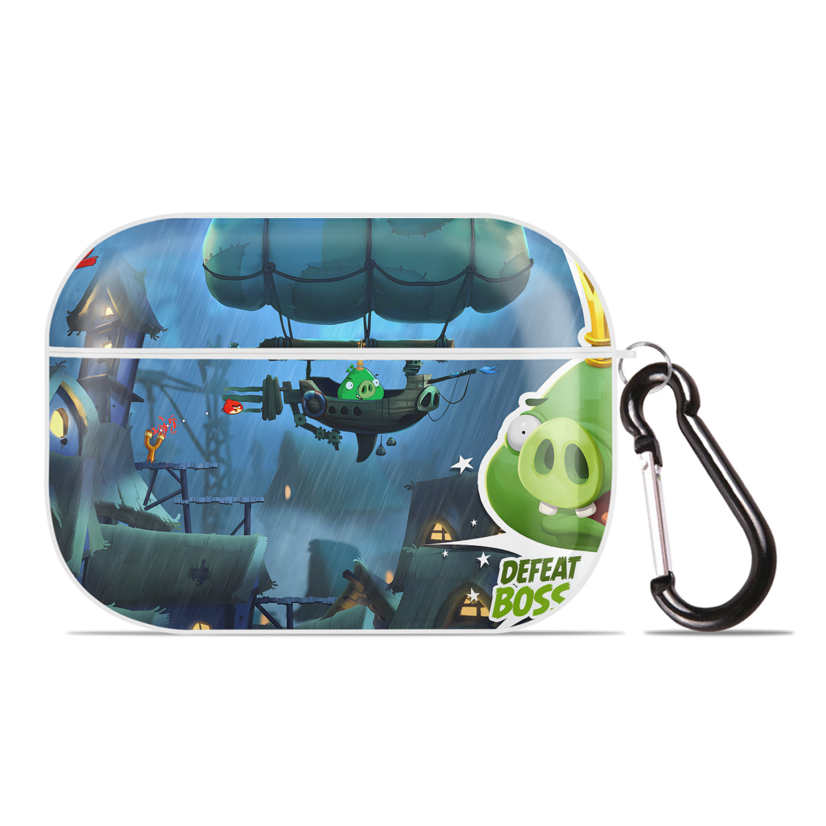 （画像用） Angry Birds アングリーバード 【AirPods Pro用】ハードシェル保護ケース 耐衝撃・防指紋・カラビナ付き商品仕様