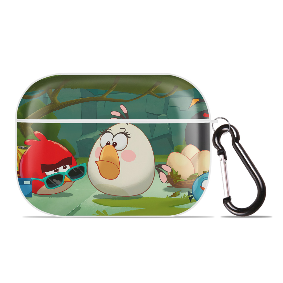 （画像用） Angry Birds アングリーバード 【AirPods Pro用】ハードシェル保護ケース 耐衝撃・防指紋・カラビナ付き商品仕様