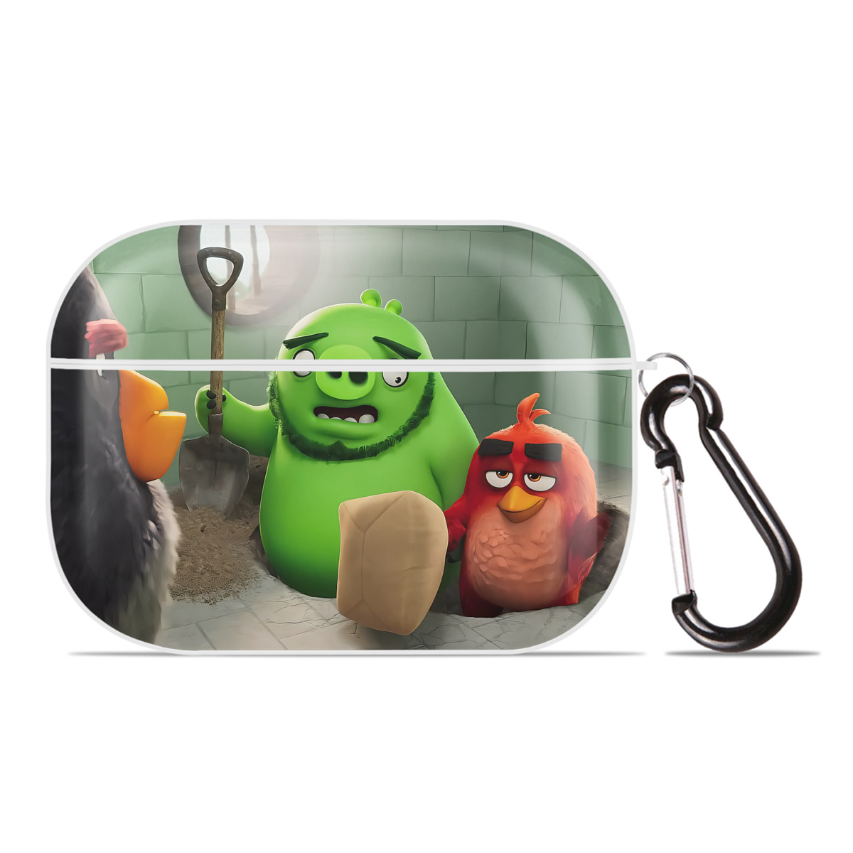 （画像用） Angry Birds アングリーバード 【AirPods Pro用】ハードシェル保護ケース 耐衝撃・防指紋・カラビナ付き商品仕様