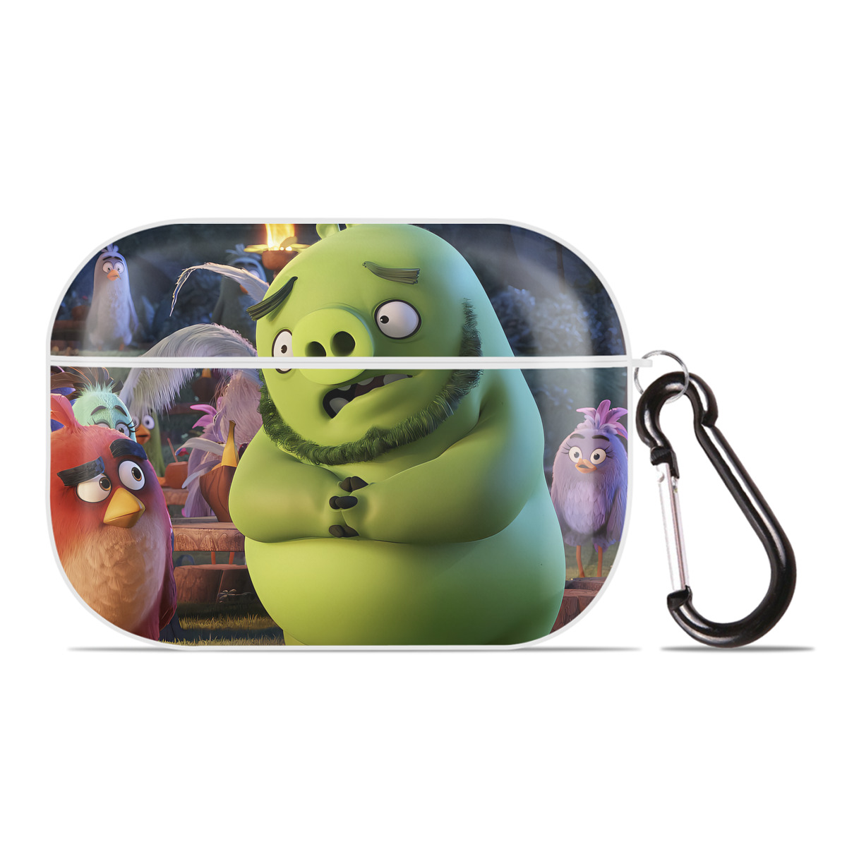 （画像用） Angry Birds アングリーバード 【AirPods Pro用】ハードシェル保護ケース 耐衝撃・防指紋・カラビナ付き商品仕様