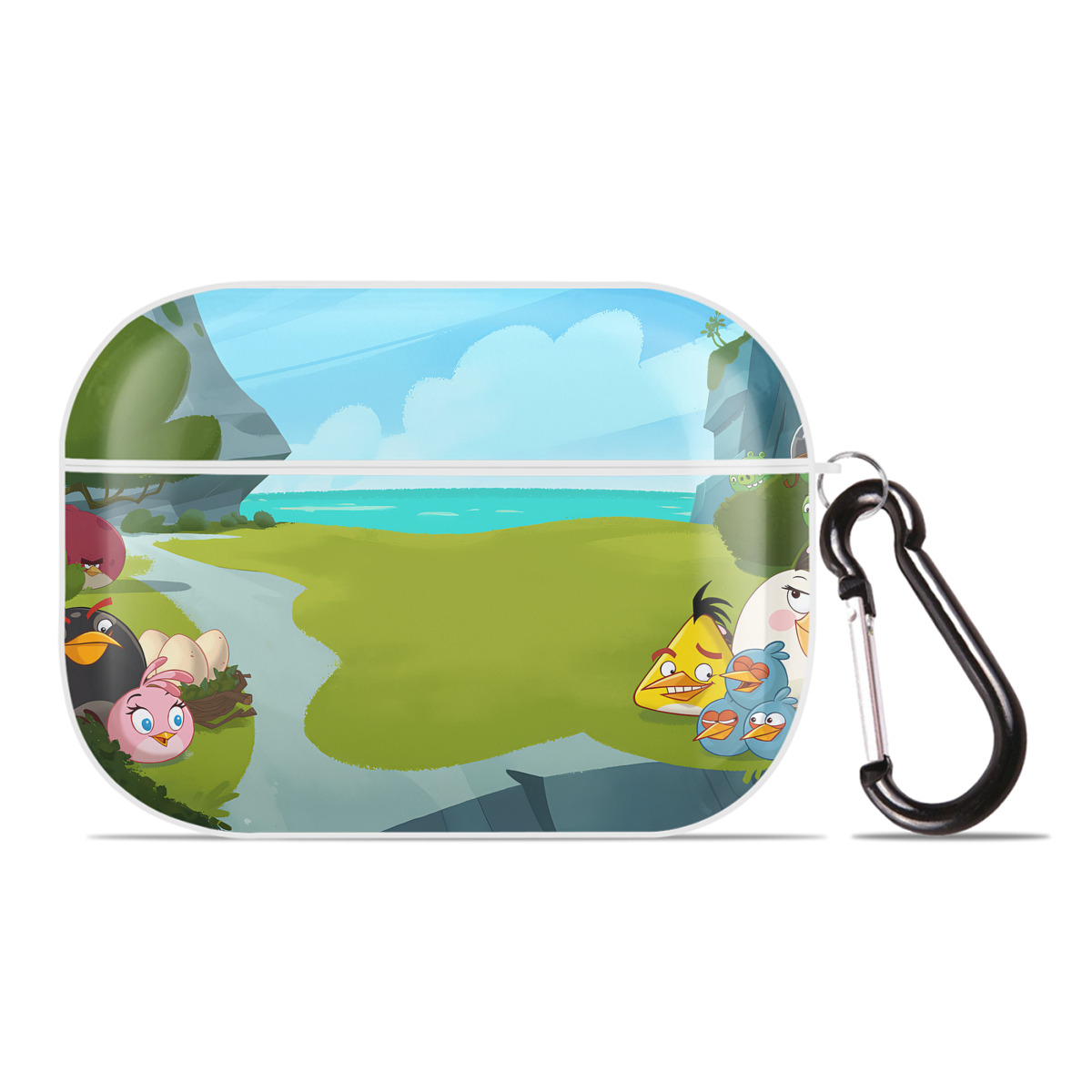 （画像用） Angry Birds アングリーバード 【AirPods Pro用】ハードシェル保護ケース 耐衝撃・防指紋・カラビナ付き商品仕様