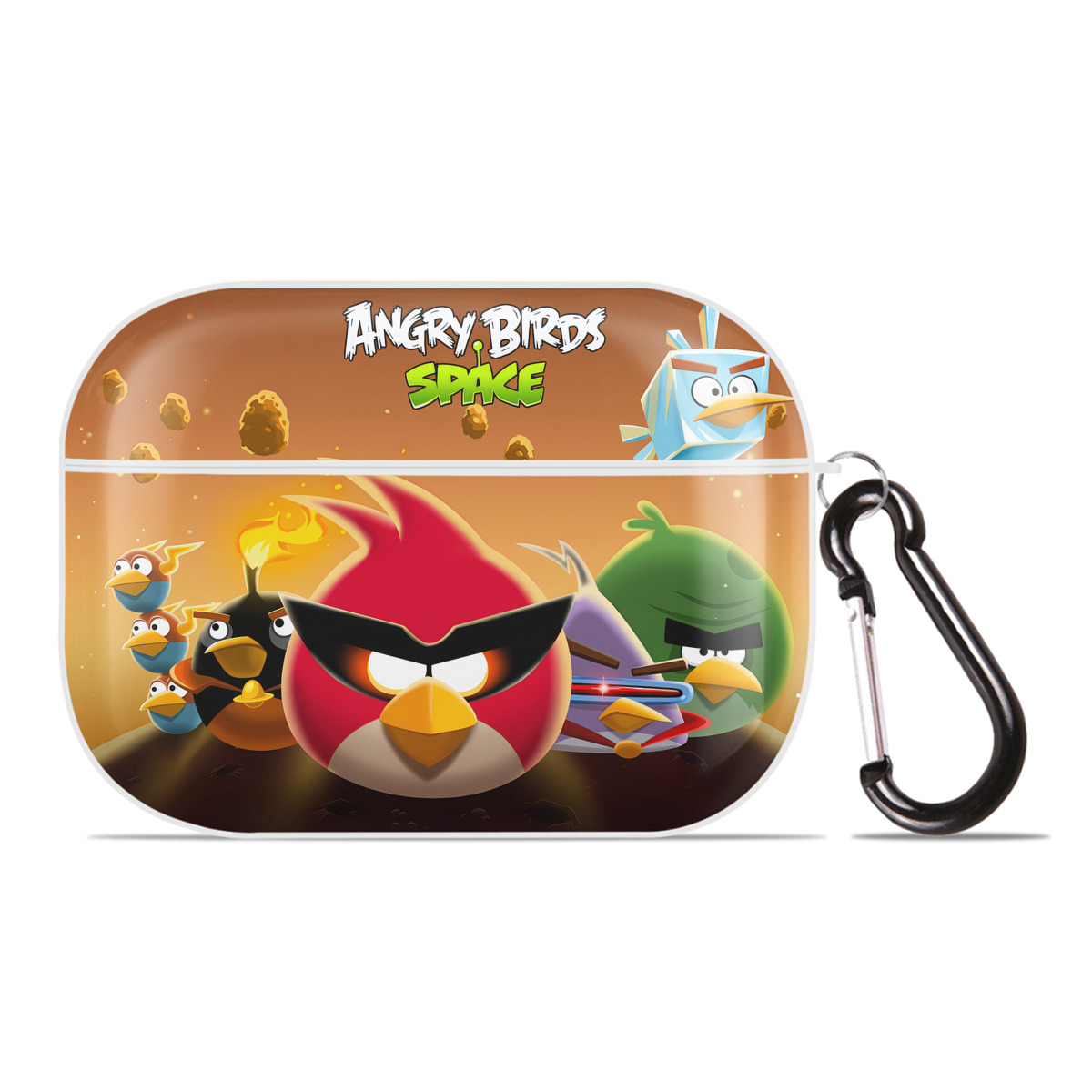 （画像用） Angry Birds アングリーバード 【AirPods Pro用】ハードシェル保護ケース 耐衝撃・防指紋・カラビナ付き商品仕様