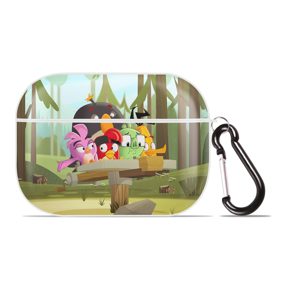 （画像用） Angry Birds アングリーバード 【AirPods Pro用】ハードシェル保護ケース 耐衝撃・防指紋・カラビナ付き商品仕様