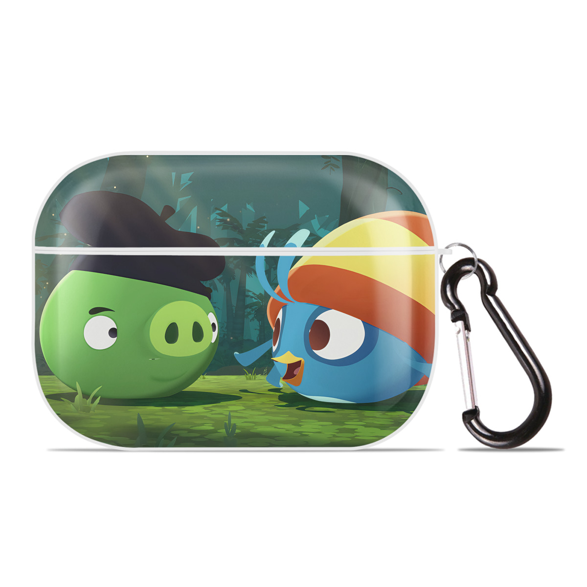 （画像用） Angry Birds アングリーバード 【AirPods Pro用】ハードシェル保護ケース 耐衝撃・防指紋・カラビナ付き商品仕様