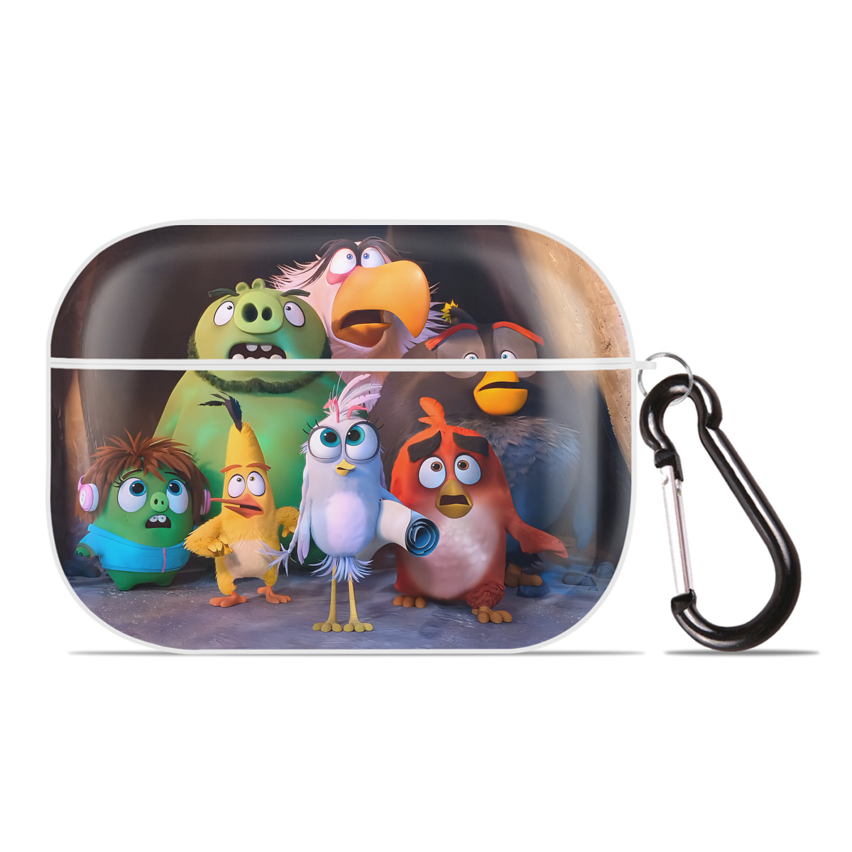 （画像用） Angry Birds アングリーバード 【AirPods Pro用】ハードシェル保護ケース 耐衝撃・防指紋・カラビナ付き商品仕様
