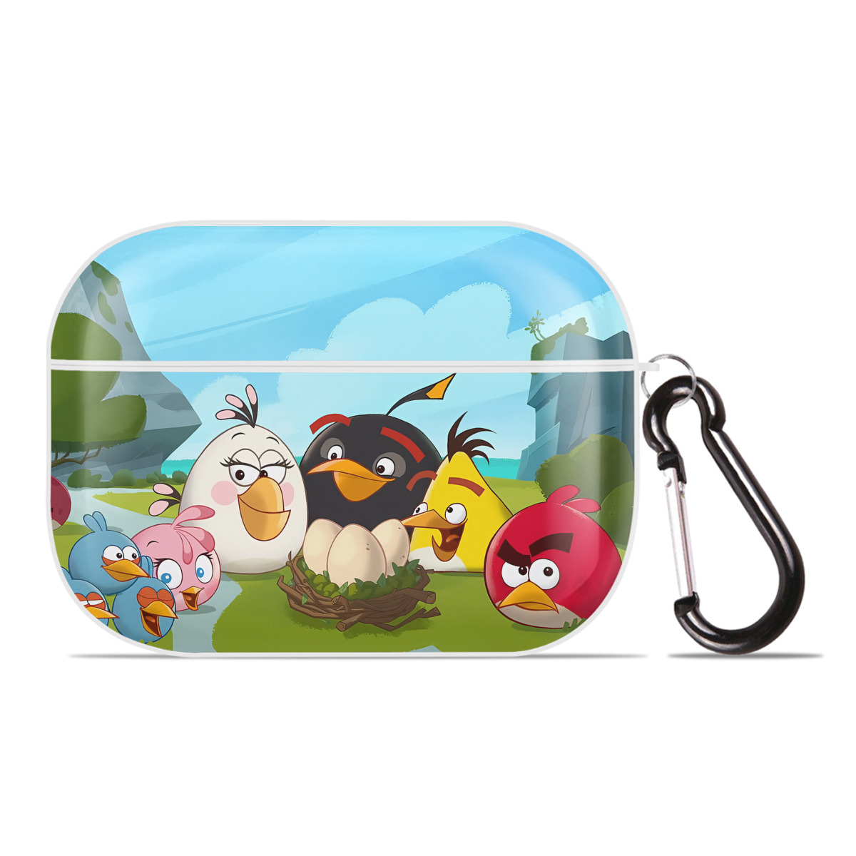 （画像用） Angry Birds アングリーバード 【AirPods Pro用】ハードシェル保護ケース 耐衝撃・防指紋・カラビナ付き商品仕様