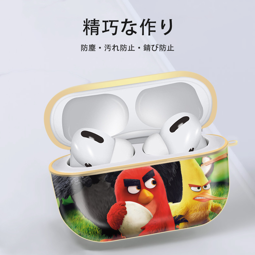 Angry Birds アングリーバード 【AirPods Pro用】ハードシェル保護ケース｜耐衝撃・防指紋・カラビナ付き商品仕様