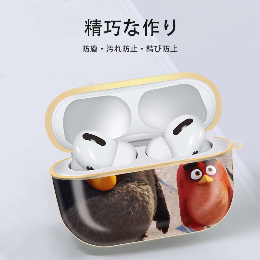 Angry Birds アングリーバード 【AirPods Pro用】ハードシェル保護ケース｜耐衝撃・防指紋・カラビナ付き商品仕様