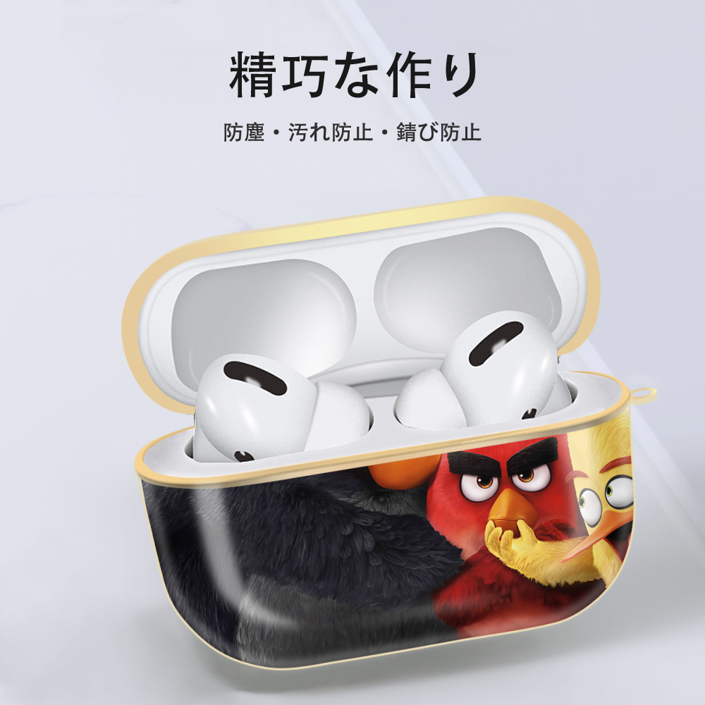 Angry Birds アングリーバード 【AirPods Pro用】ハードシェル保護ケース｜耐衝撃・防指紋・カラビナ付き商品仕様