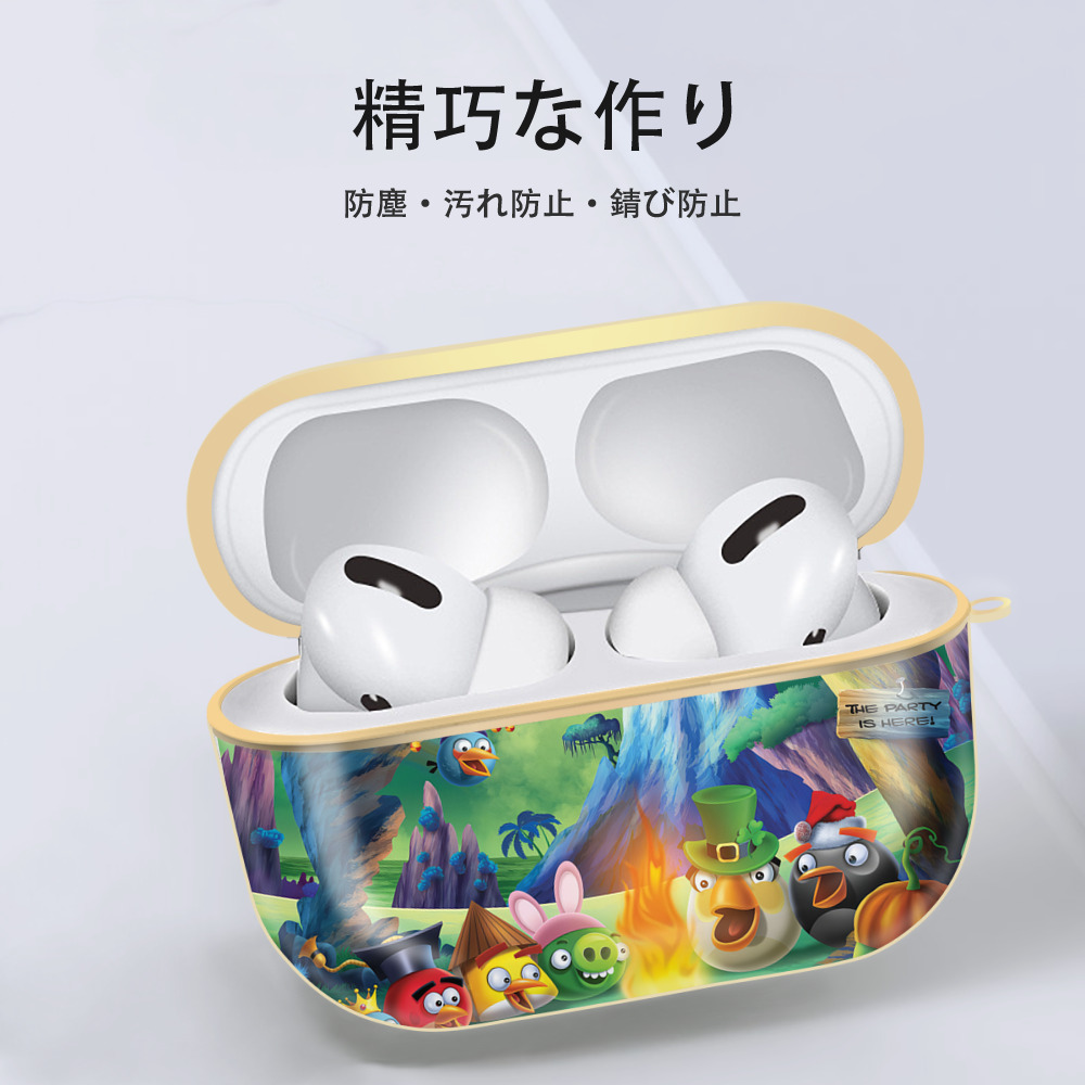 Angry Birds アングリーバード 【AirPods Pro用】ハードシェル保護ケース｜耐衝撃・防指紋・カラビナ付き商品仕様