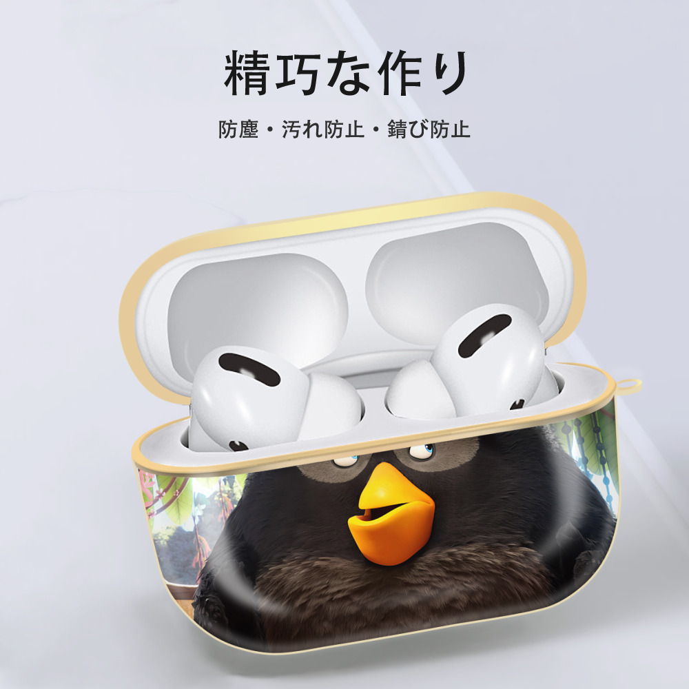 Angry Birds アングリーバード 【AirPods Pro用】ハードシェル保護ケース｜耐衝撃・防指紋・カラビナ付き商品仕様