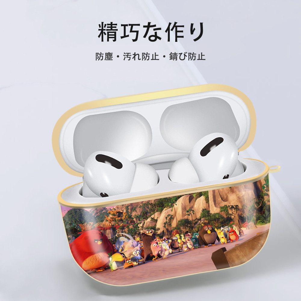 Angry Birds アングリーバード 【AirPods Pro用】ハードシェル保護ケース｜耐衝撃・防指紋・カラビナ付き商品仕様