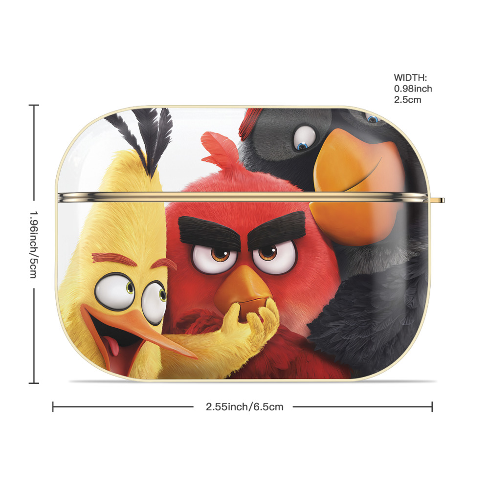 Angry Birds アングリーバード 【AirPods Pro用】ハードシェル保護ケース｜耐衝撃・防指紋・カラビナ付き商品仕様