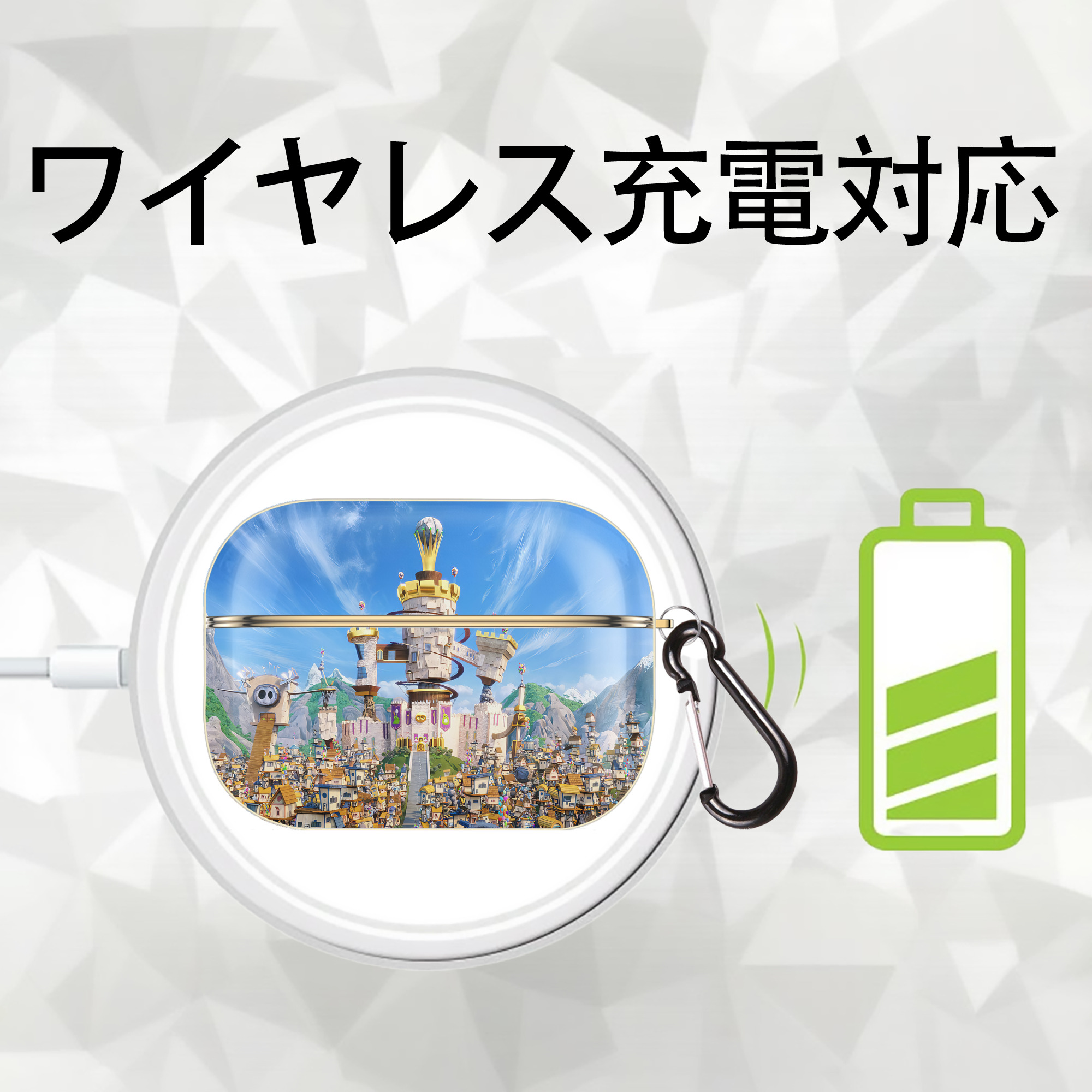 Angry Birds アングリーバード 【AirPods Pro用】ハードシェル保護ケース｜耐衝撃・防指紋・カラビナ付き商品仕様