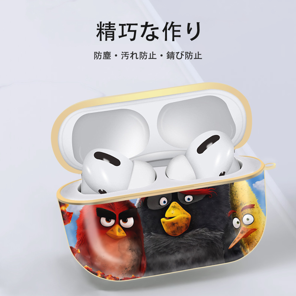 Angry Birds アングリーバード 【AirPods Pro用】ハードシェル保護ケース｜耐衝撃・防指紋・カラビナ付き商品仕様