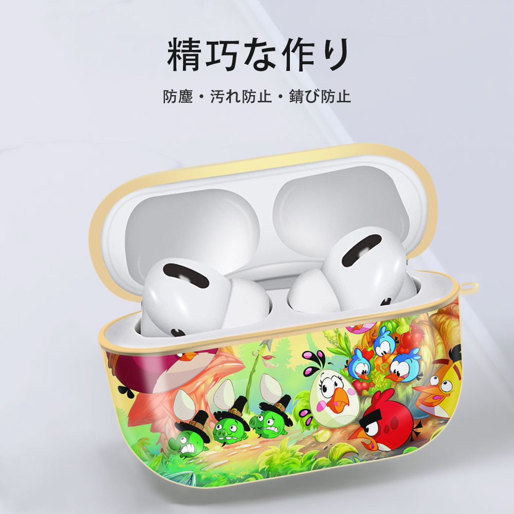 Angry Birds アングリーバード 【AirPods Pro用】ハードシェル保護ケース｜耐衝撃・防指紋・カラビナ付き商品仕様