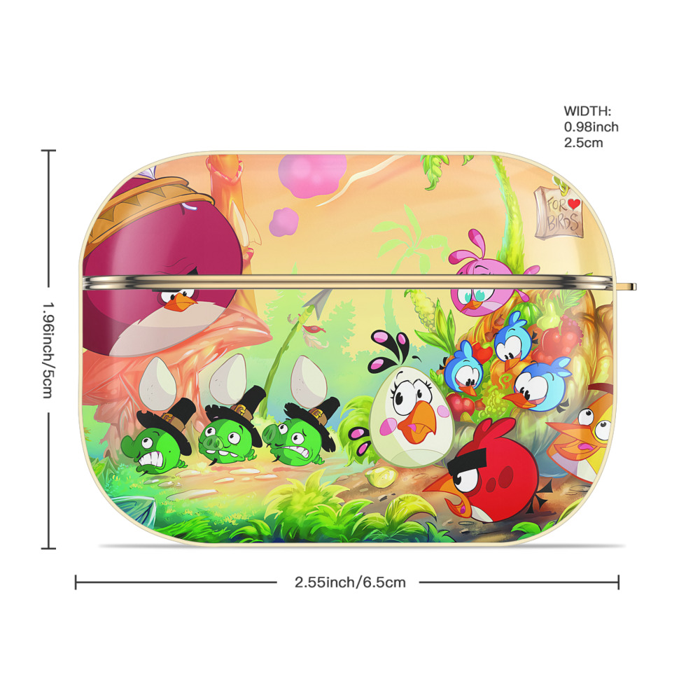 Angry Birds アングリーバード 【AirPods Pro用】ハードシェル保護ケース｜耐衝撃・防指紋・カラビナ付き商品仕様