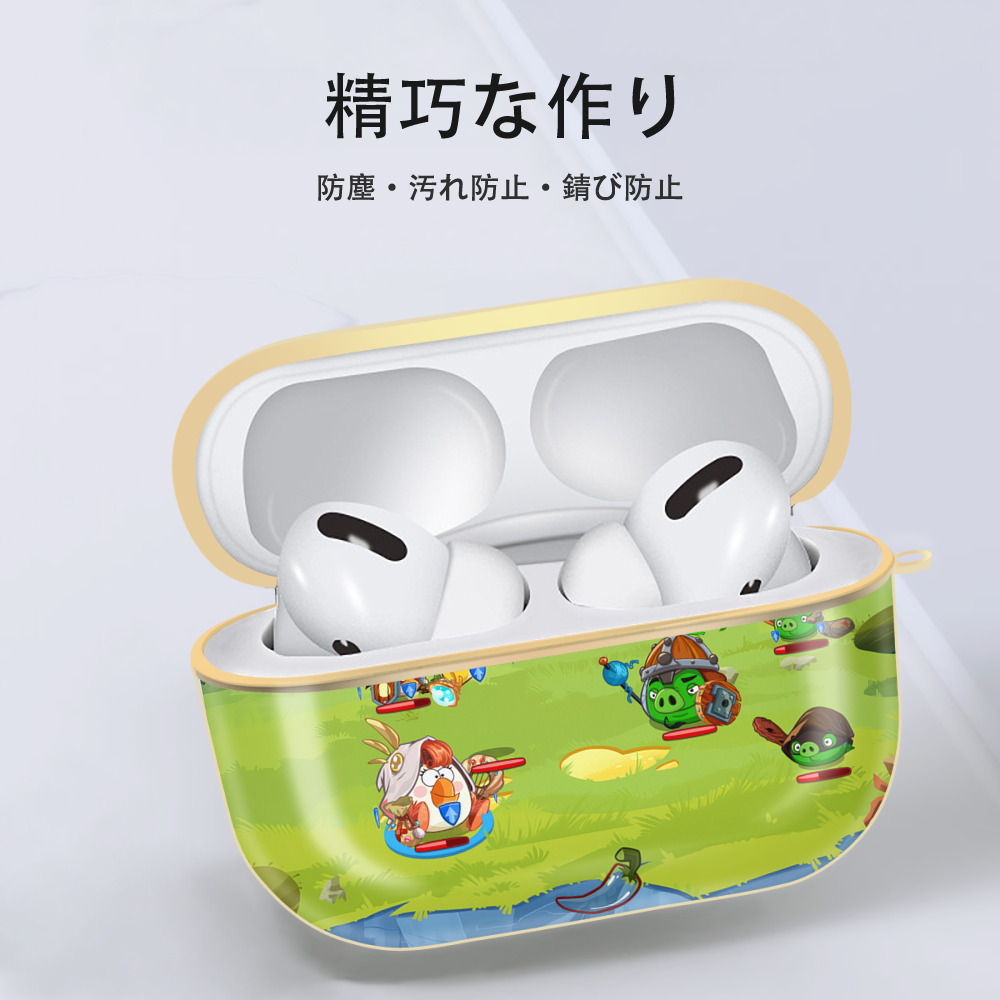 Angry Birds アングリーバード 【AirPods Pro用】ハードシェル保護ケース｜耐衝撃・防指紋・カラビナ付き商品仕様