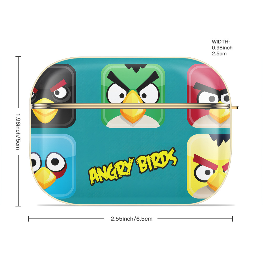 Angry Birds アングリーバード 【AirPods Pro用】ハードシェル保護ケース｜耐衝撃・防指紋・カラビナ付き商品仕様