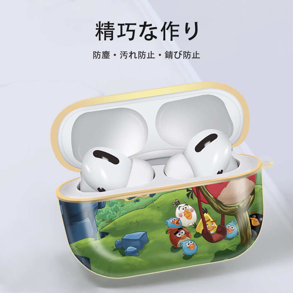 Angry Birds アングリーバード 【AirPods Pro用】ハードシェル保護ケース｜耐衝撃・防指紋・カラビナ付き商品仕様
