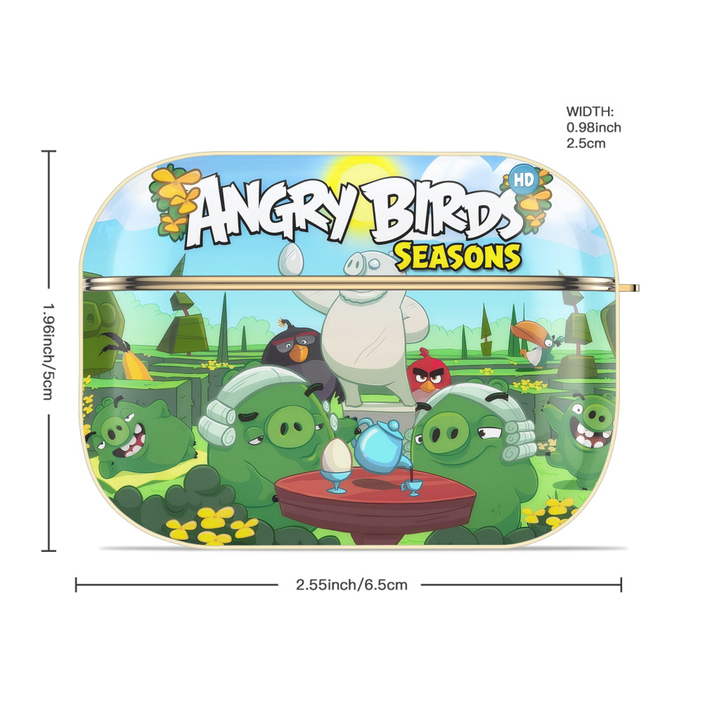 Angry Birds アングリーバード 【AirPods Pro用】ハードシェル保護ケース｜耐衝撃・防指紋・カラビナ付き商品仕様