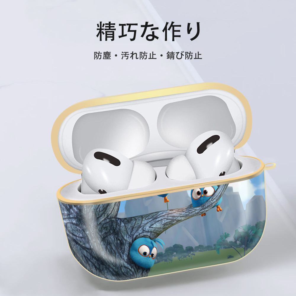 Angry Birds アングリーバード 【AirPods Pro用】ハードシェル保護ケース｜耐衝撃・防指紋・カラビナ付き商品仕様