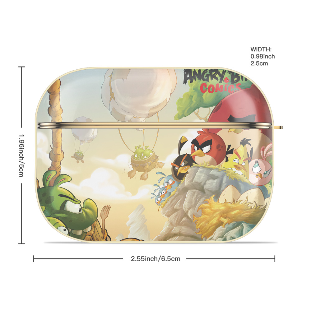 Angry Birds アングリーバード 【AirPods Pro用】ハードシェル保護ケース｜耐衝撃・防指紋・カラビナ付き商品仕様